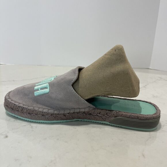 Puma Fenty x Rihanna Drizzle Bay Espadrille Slip On Slide Shoes SZ 8.5 Gray Teal - Picture 4 of 12